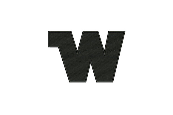 Letter W: A Clean, Confident Monochrome Alphabet Stitch