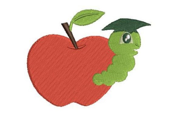 School Apple: A Seasonal Embroidery Staple