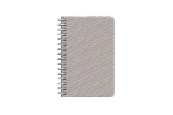 Silver Spiral Notebook Embroidery Design