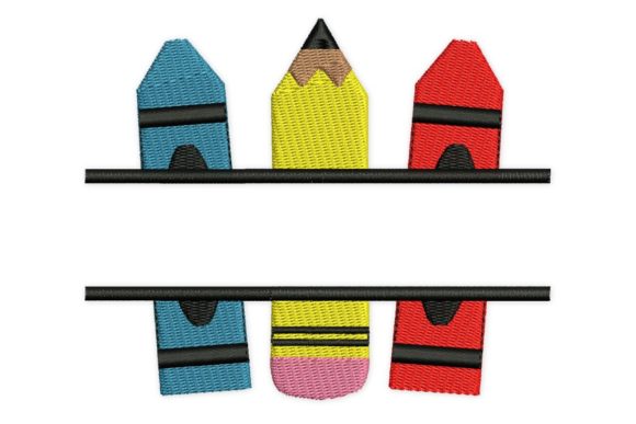Split Crayons Pencils Frame