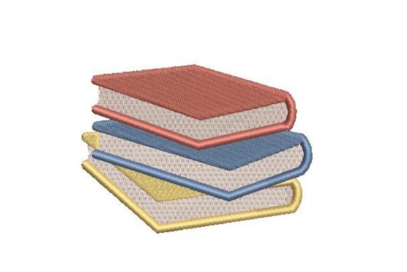 Stack of Books Embroidery Design Review